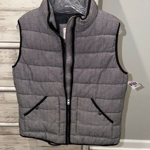 a new day Gray Herringbone Puffer Vest